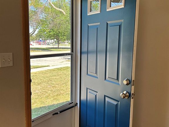 Thru an updated entry door