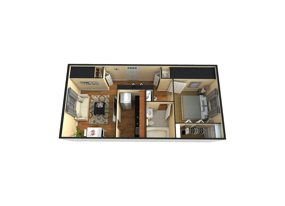 Floor plan 1BR PH2