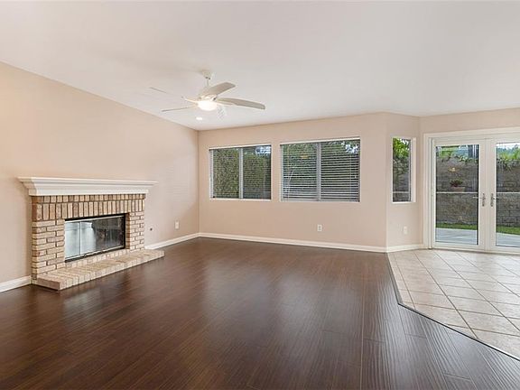 Family room with fireplace