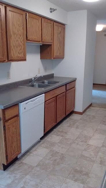 spacious kitchen with lots of cupboard space.