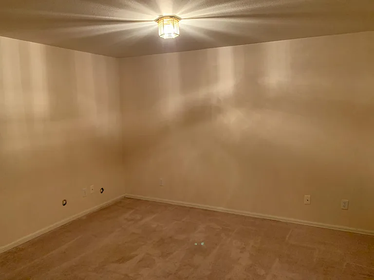 Den in finished basement.