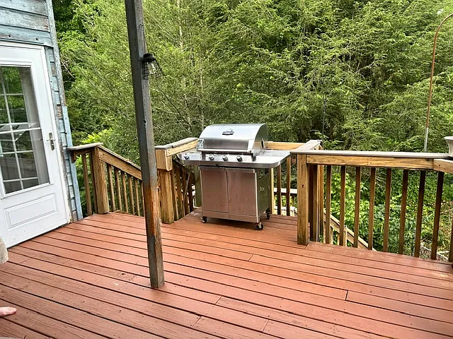 Gas grill on main deck.