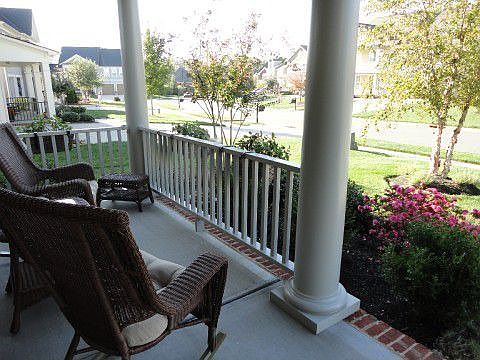 Enjoy a cup of morning coffee on one of your porches
