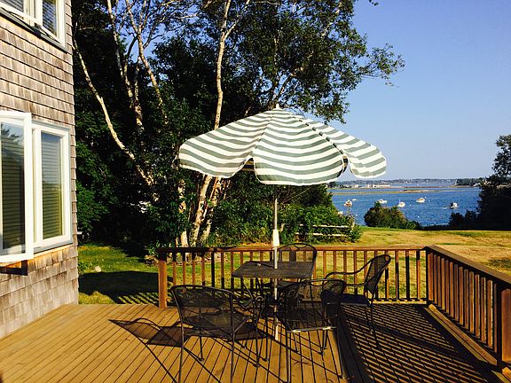 Deck view toward Ash Point Cove and Casco Bay