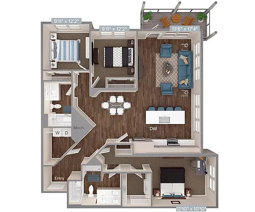 Floor plan CM05-D1-1335