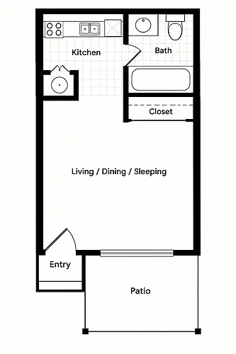 Floor plan Studio