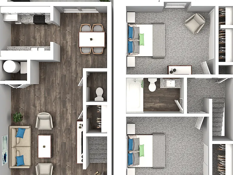 2 Bedroom 1.5 Bathroom Townhome 2 Bedroom 1.5 Bathroom Townhome