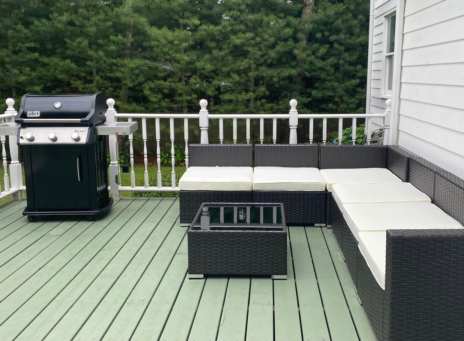  The outdoor couch is perfect for relaxing with a book or viewing the stars in the evening.