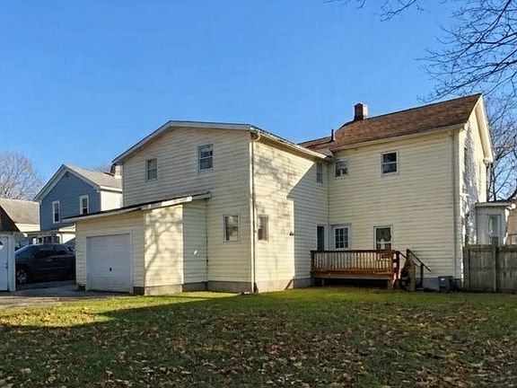 Large backyard with patio