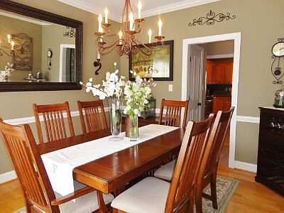 Harwood floors in dining