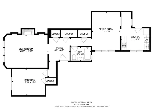 Floor plan One Bedroom