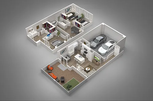 Floor plan 3 Bed / 2.5 Bath