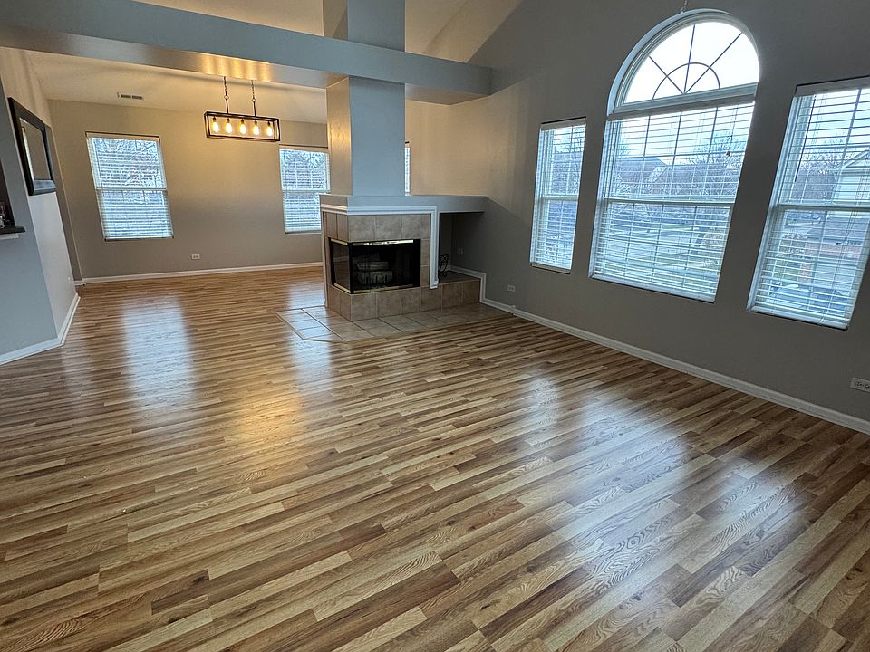 Living room and view into dining room
