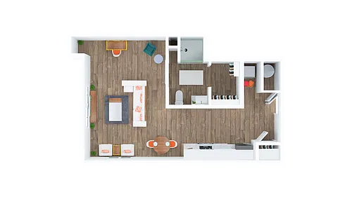 Floor plan Studio - The Milan