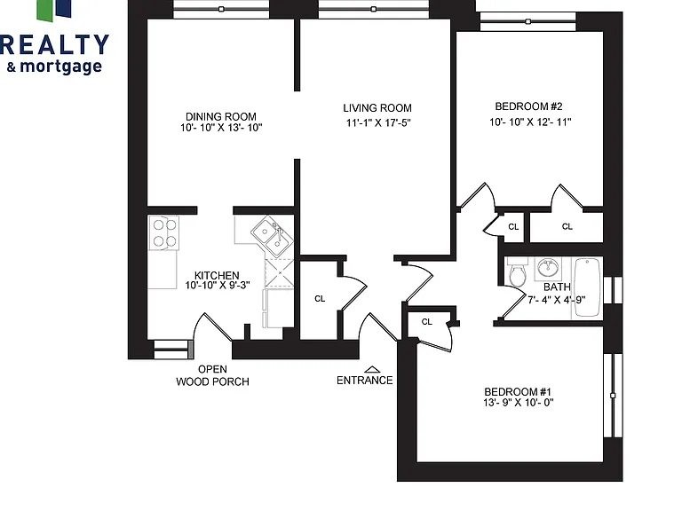 520 and 528 West Surf Street South Tier Two Bedroom Floor Plan. 520 and 528 West Surf Street South Tier Two Bedroom Floor Plan.