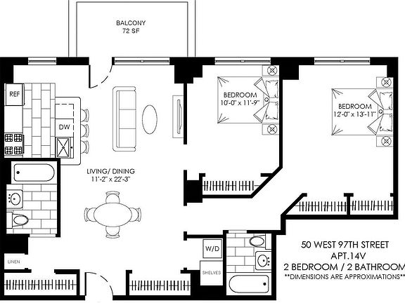 2nd image of 50 W 97th St APT 14V