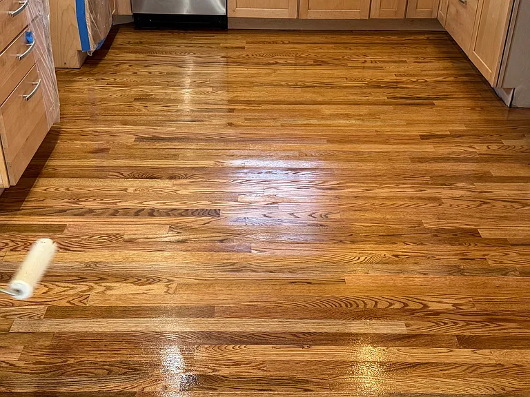 New mixed Oak flooring in Kitchen, The Nelson Wells House - Athens Georgia. Comfy downtown living near UGA, 2 hospitals, Med school, & Vet Medicine, University of Georgia