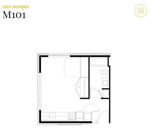 Floor plan Studio - Modern (an-01-m)