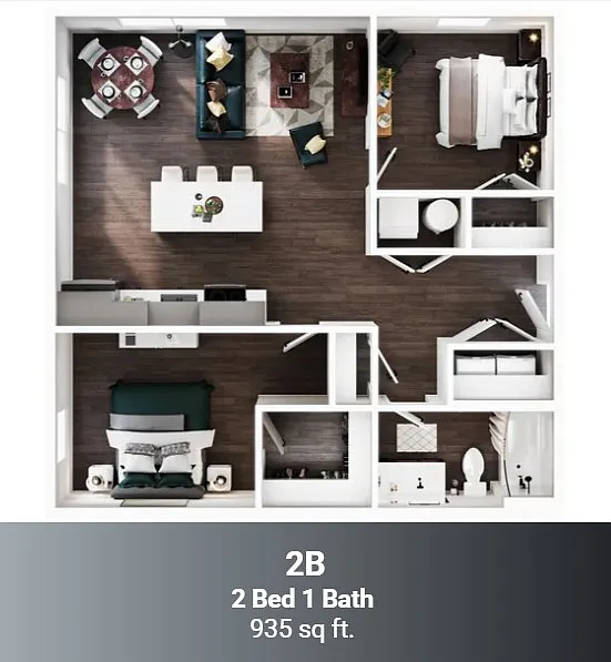 Floor plan Porchlight - 2B
