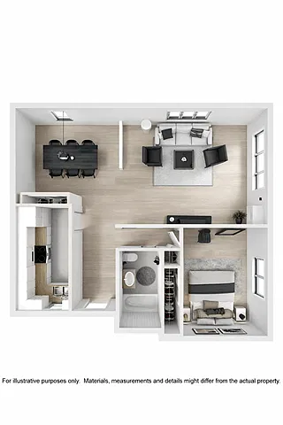 Floor plan 1 Bedroom 1 Bathroom Grampian Remodel