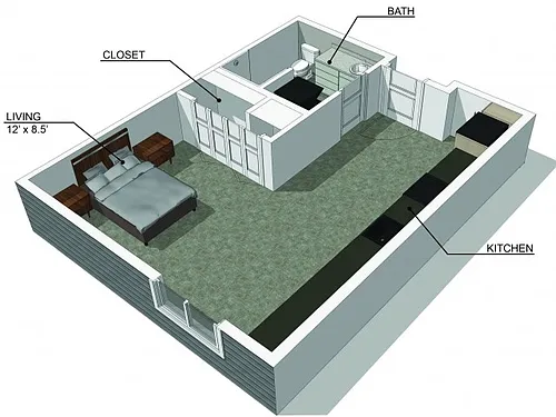 Floor plan Studio A
