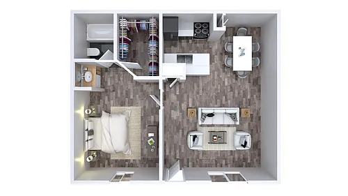 Floor plan 1 Bedroom 1 Bathroom