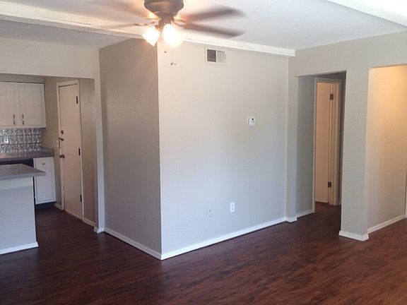 Partial living room/kitchen view-hardwood floors