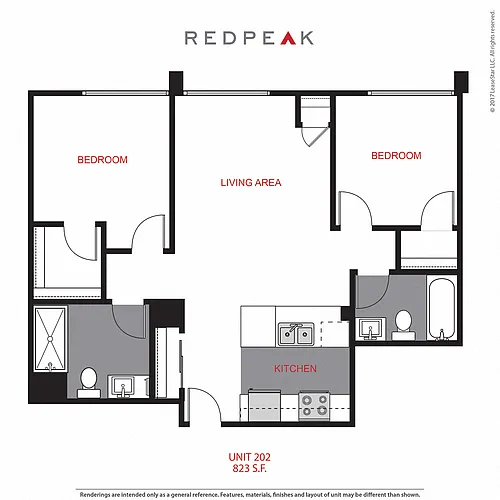 Floor plan Plan B1 - Two Bedroom
