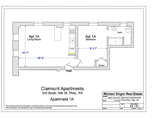 Floor plan One Bedroom