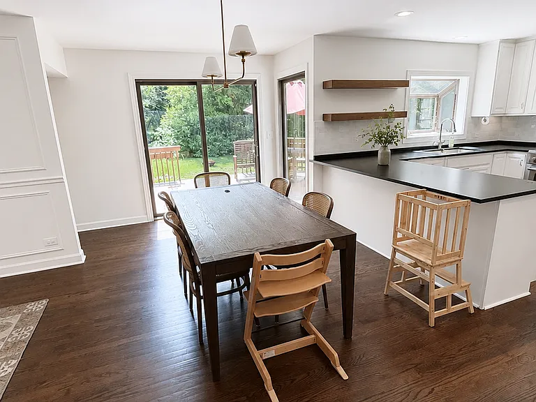 Kitchen table area from front of home