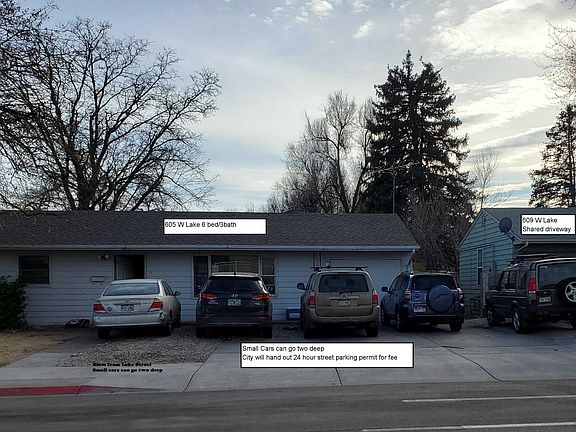 There are 4 parking spaces wide but with smaller cars you can go two deep The city will issue 24 hour street permit to residents for a fee