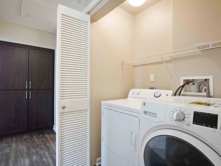 Full sized washer and dryers at Renaissance Apartment Homes in Santa Rosa, California