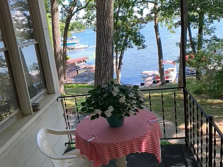 Attached Patio with view of the lake.