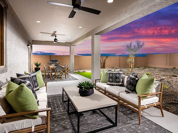 Image of the Outdoor Room at the Dakota model home.