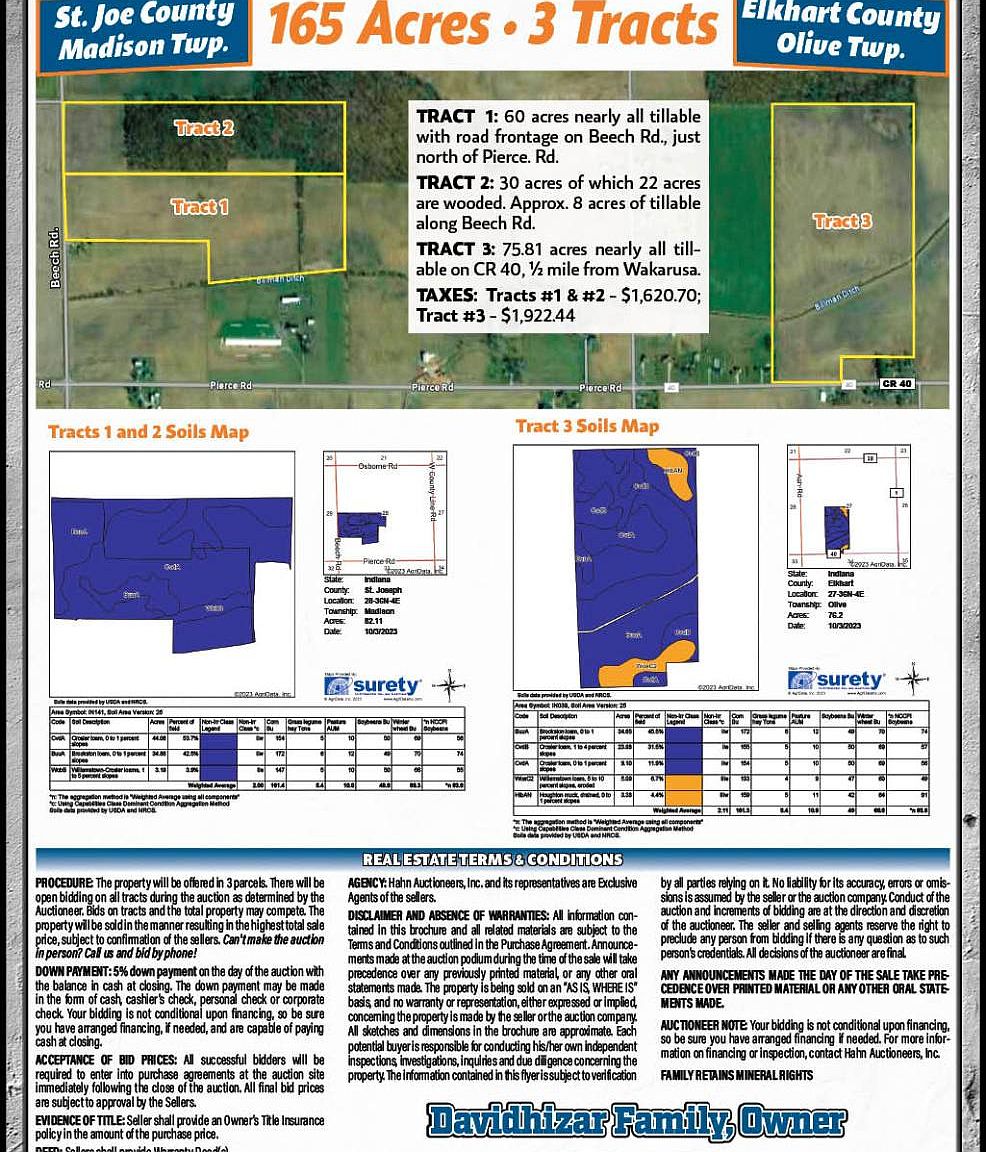 N/a Beech & Pierce Roads & Cres 40, Wakarusa, IN 46573 MLS 11220623