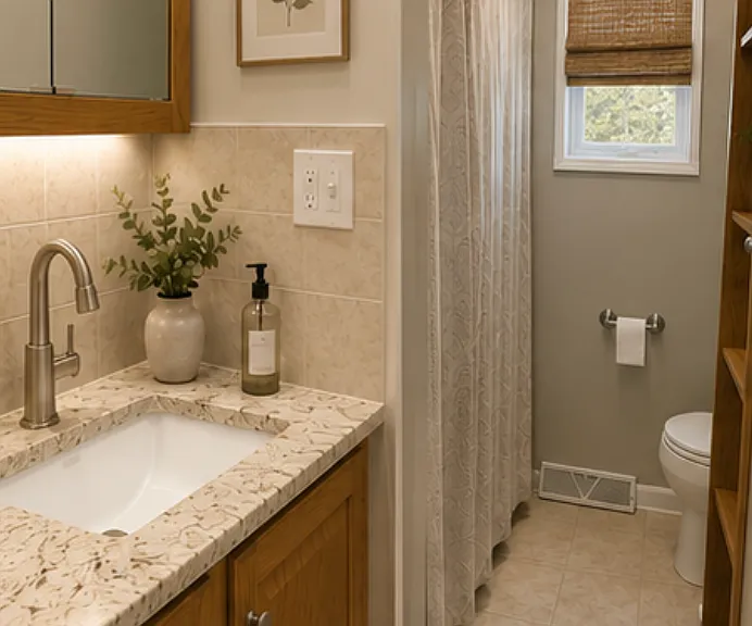 New Granite Bath, Freshly Painted!