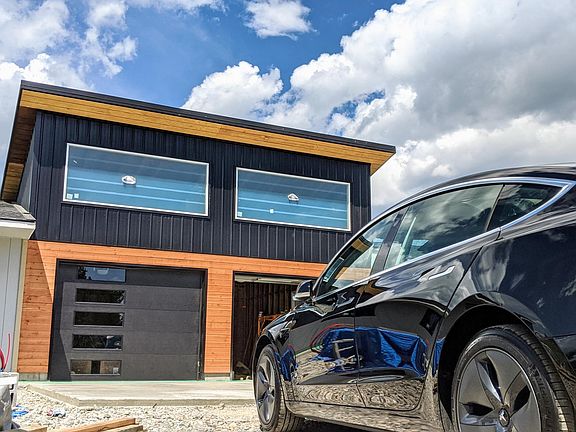 Garage, under construction.