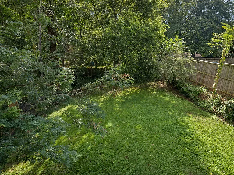 Fenced In backyard