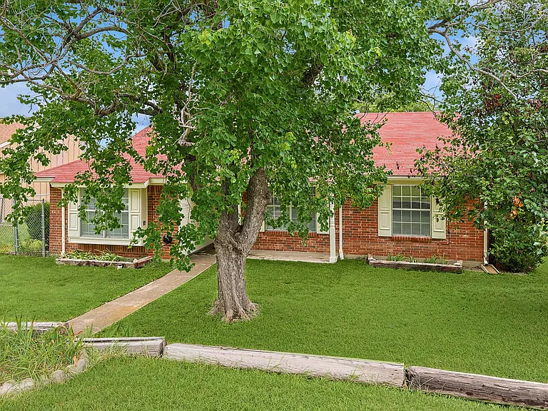 A front view of the exterior of the property.