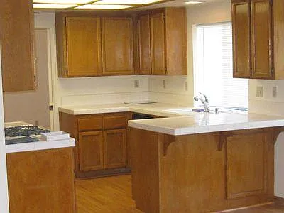 Kitchen view - cleared