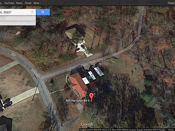 Google sat view, red roof 