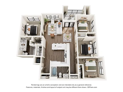Floor plan D1 - 4 bed