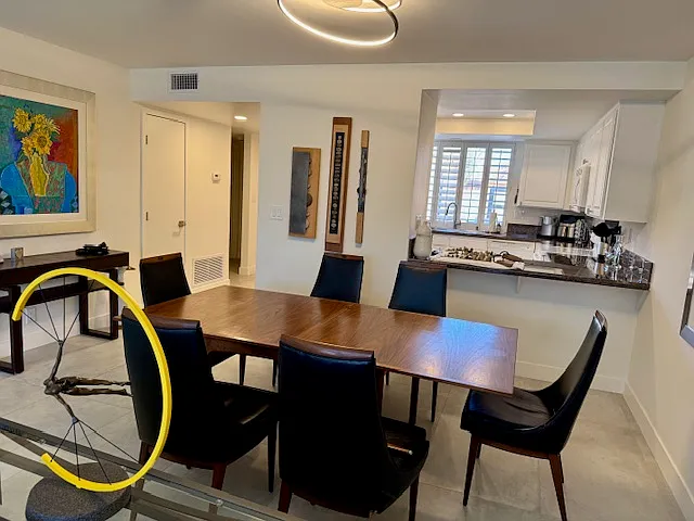 Dining area looking toward kitchen.
