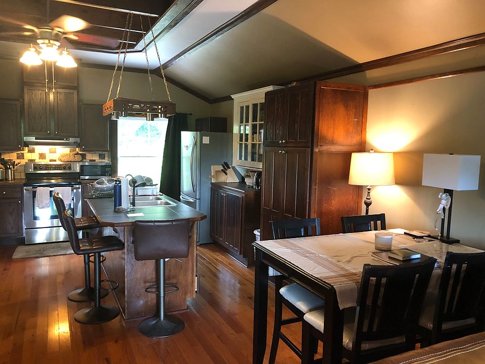 Custom woodwork, lighting, and Island