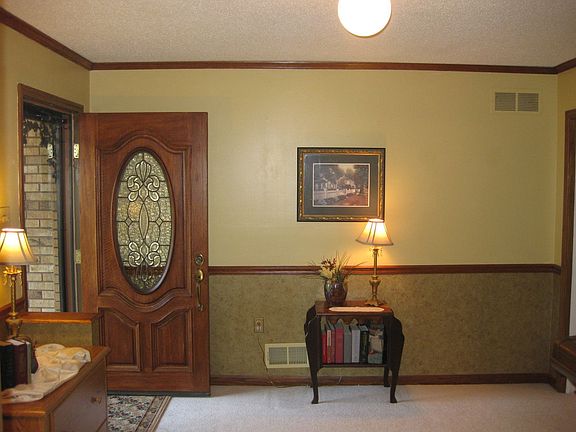 Beautiful wood door to dining room.