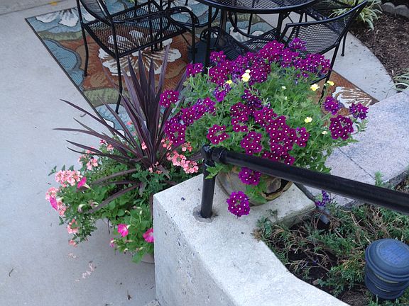 Steps off patio