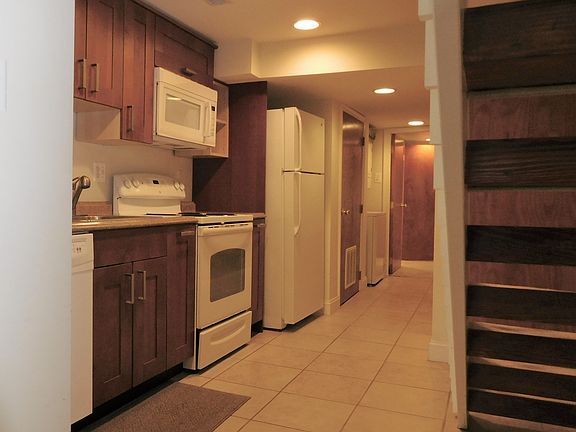 kitchen and hall to rear bedroom