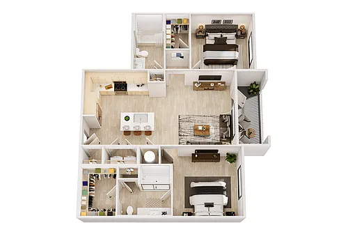 Floor plan 2 BR-B