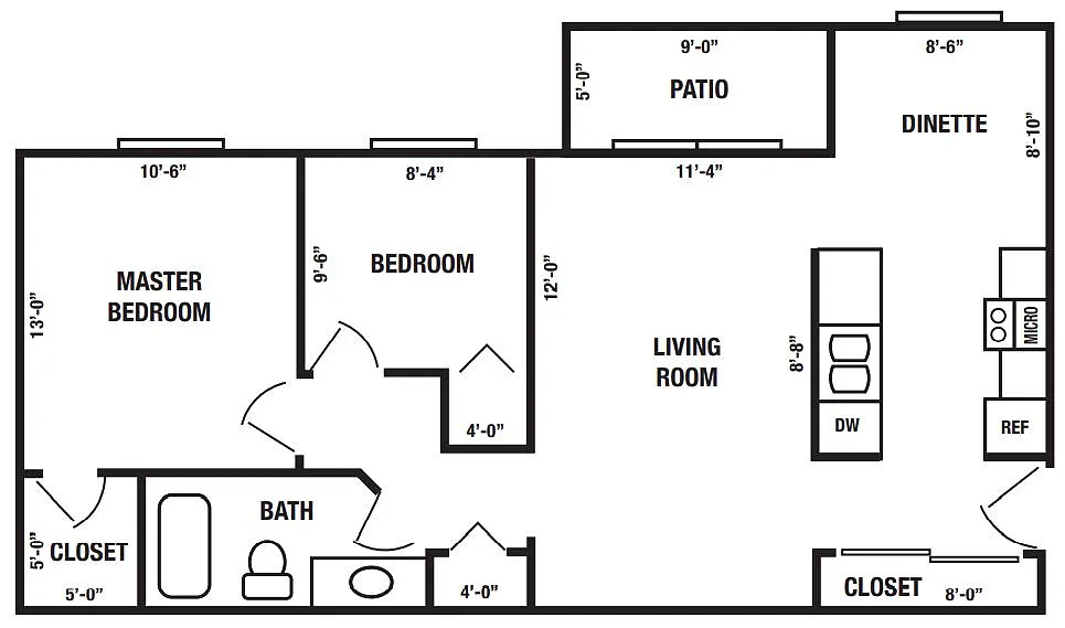 Floor plan 2 Bedroom