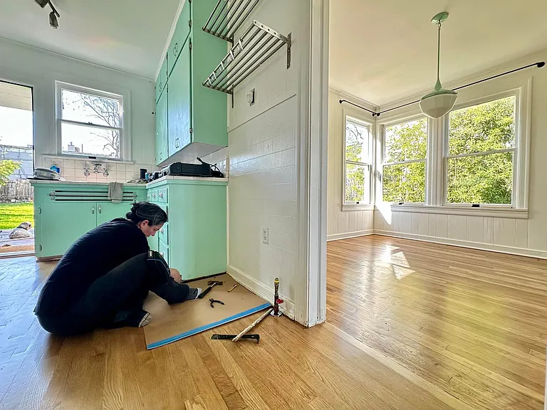 Homeowner during recent restoration